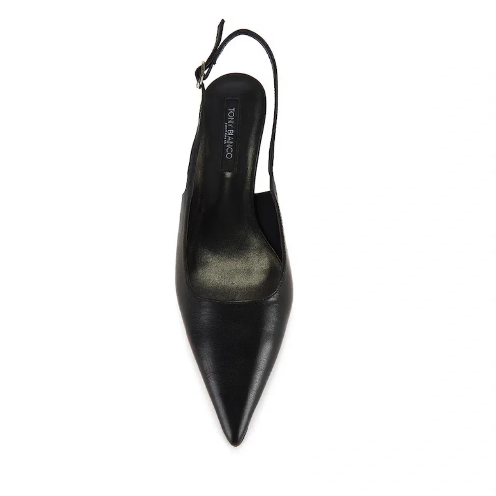 Tony Bianco Crush Slingback Pump in Black Vintage Leather size 71/2 - Picture 3 of 9